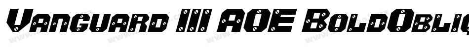 Vanguard III AOE BoldOblique字体转换